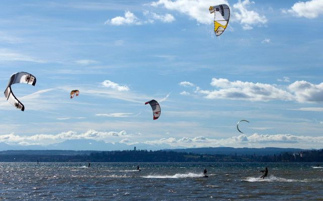 Kitesurfen bij Bodensee