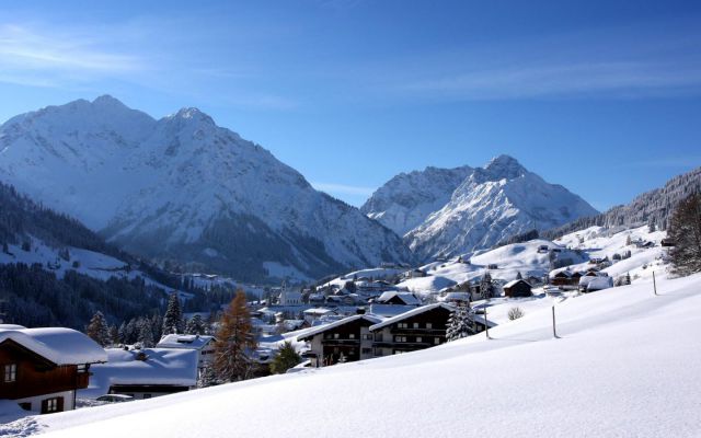 Hirschegg dorp in Kleinwalsertal