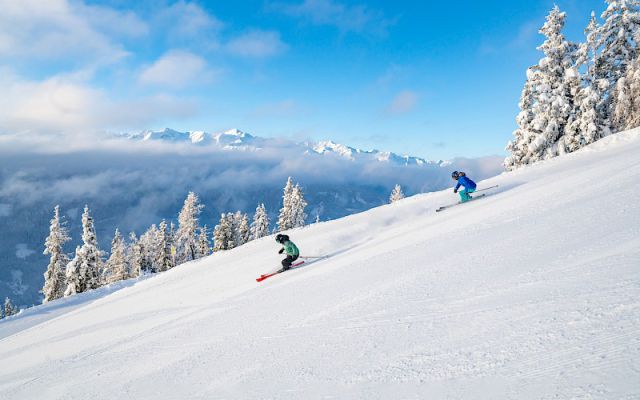 Van de piste van Wildkogel af